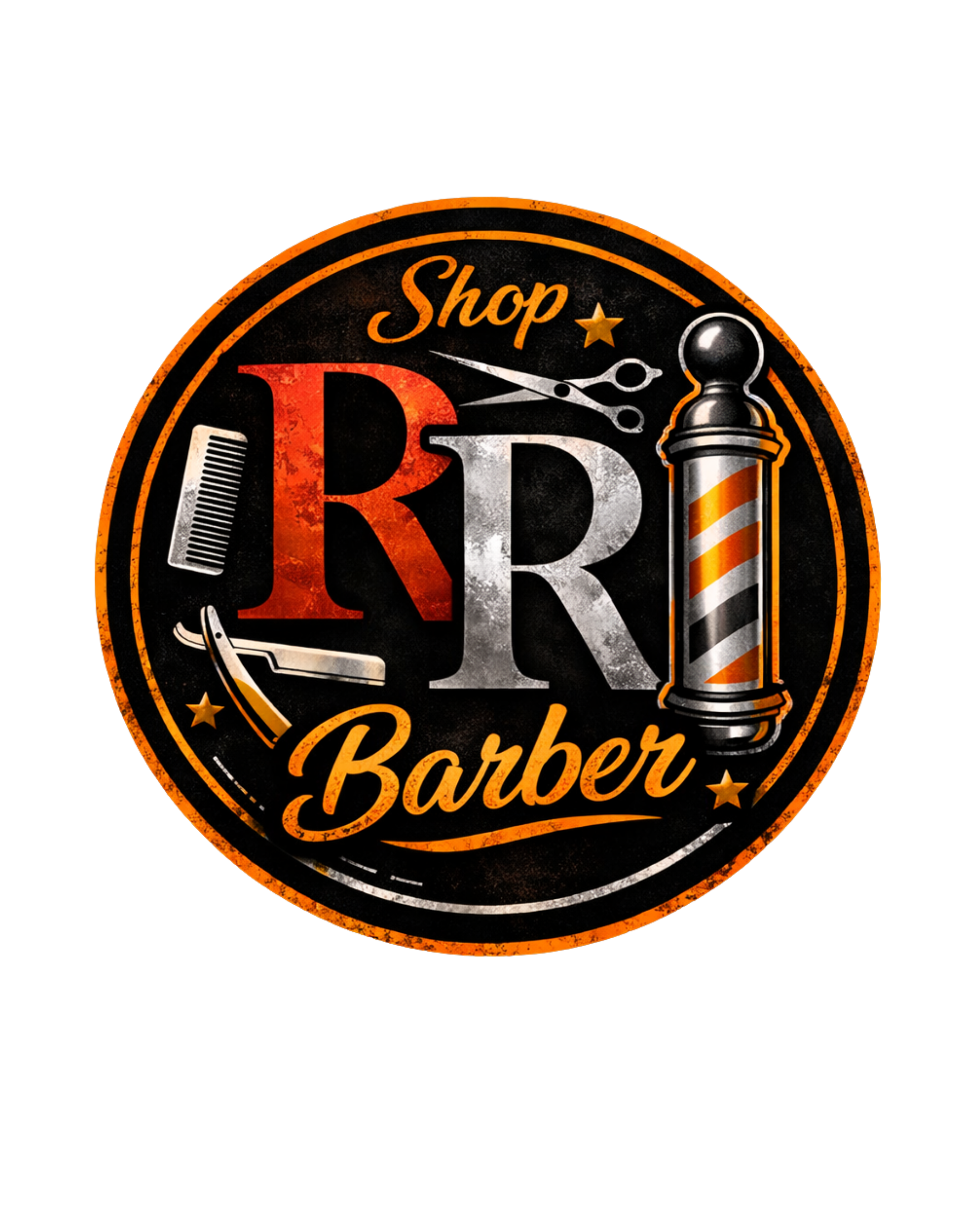 RR Barber Shop Logo